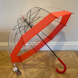 Ladies Umbrella Dome Clear Red SOAKE