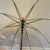 Ladies Umbrella Dome Clear Red SOAKE