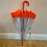 Ladies Umbrella Dome Clear Red SOAKE