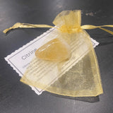 Citrine Tumblestone with Properties Card & Pouch
