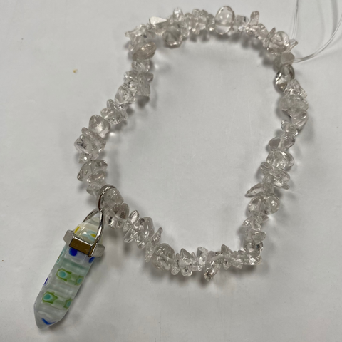 Clear Quartz Flower Point Phone Strap