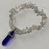 Clear Quartz Blue Point Phone Strap