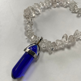 Clear Quartz Blue Point Phone Strap