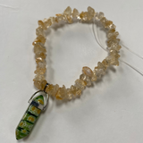 Citrine Green Flower Point Phone Strap