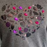 Girls Vintage Top Size XL Heart DKNY