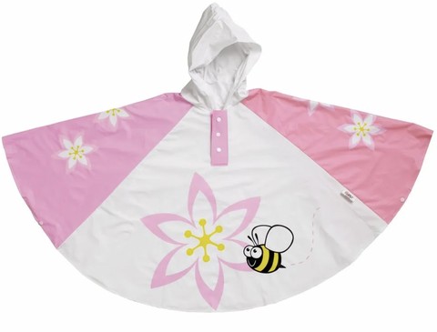 Children's Poncho Orchid Bee Bugzz