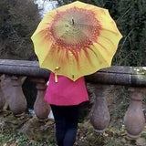 Ladies Umbrella Sunflower Bloom Walking