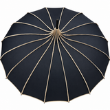 Walking Umbrella Pagoda Navy Ribbed SOAKE