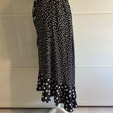 Ladies Vintage Dress Navy White Polka Dot