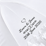 Personalised Wedding Parasol Umbrella Frill