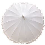 White Wedding Parasol Umbrella Frill