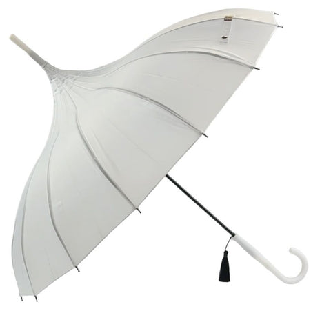 Walking Umbrella Pagoda Classic White