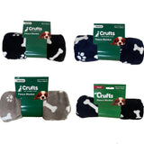 Dog Crufts Fleece Blanket Grey, Navy, Black