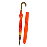 Ladies Umbrella Orange Daisy Bloom Walking