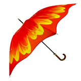 Ladies Umbrella Orange Daisy Bloom Walking