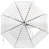 Ladies Umbrella Dome Black Polka Dot