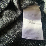 Ladies Vintage Jumper Size XL Black Lurex