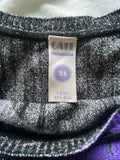 Ladies Vintage Jumper Size XL Black Lurex