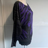 Ladies Vintage Jumper Size XL Black Lurex