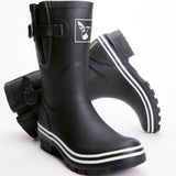 Evercreatures Ladies Wellies Short Plain Black
