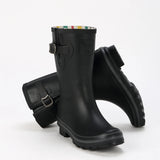 Evercreatures Ladies Short Wellies All Black