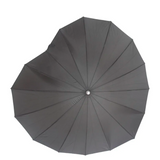 Ladies Umbrella Heart Shape Black SOAKE