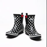 Evercreatures Ladies Ankle Wellies Polka Black