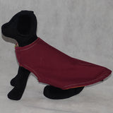 Dog Reversible Coat Burgandy and Lotus Print