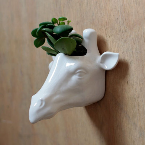 Giraffe Face Design Wall Mounted Planter