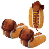 Sausage Dog Dachshund Hot Dog Slippers