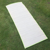 Roll Up Straw Beach Mat Shoulder Strap Green
