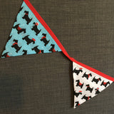 Beautiful Bunting Christmas Scottie Dog