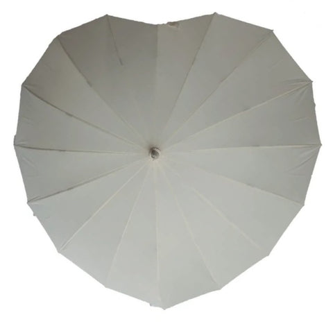 Ladies Umbrella Heart Shape Ivory