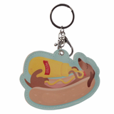 Hot Dog Keyring Leatherette