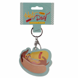 Hot Dog Keyring Leatherette