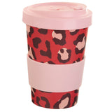 Eco Friendly Bamboo Travel Cup Leopard Print