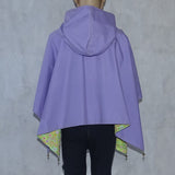 Girls Reversible Pretty Poncho Lilac