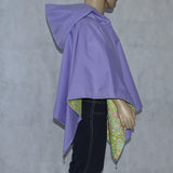 Girls Reversible Pretty Poncho Lilac
