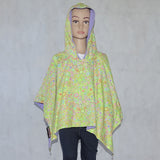 Girls Reversible Pretty Poncho Lilac