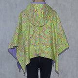 Girls Reversible Pretty Poncho Lilac