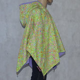 Girls Reversible Pretty Poncho Lilac