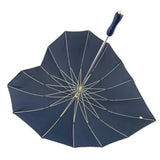 Ladies Umbrella Heart Shape Navy SOAKE