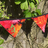 Beautiful Bunting Orange Flower Print