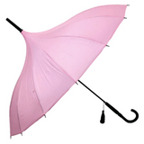 Ladies Umbrella Pagoda Oriental Pale Pink