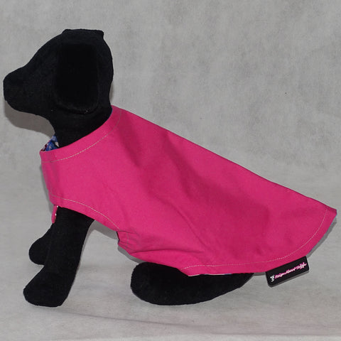 Dog Reversible Coat Pink and Blue Floral Print