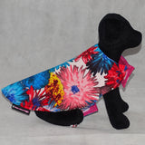 Dog Reversible Coat Pink and Blue Floral Print