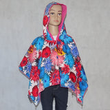 Girls Reversible Pretty Poncho Pink