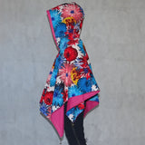 Girls Reversible Pretty Poncho Pink