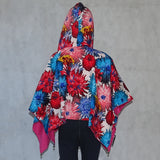 Girls Reversible Pretty Poncho Pink