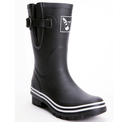 Evercreatures Ladies Wellies Short Plain Black